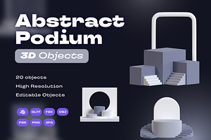 Abstract Podium 3D, an Object 3D Model by kerismaker