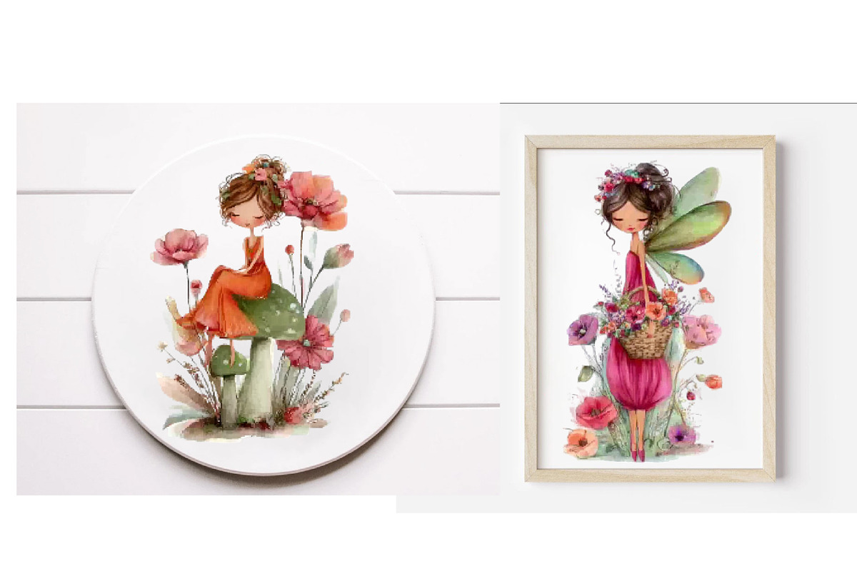Watercolor Fairy Clipart, an Illustration by Designworld (Photo 4 of 6)