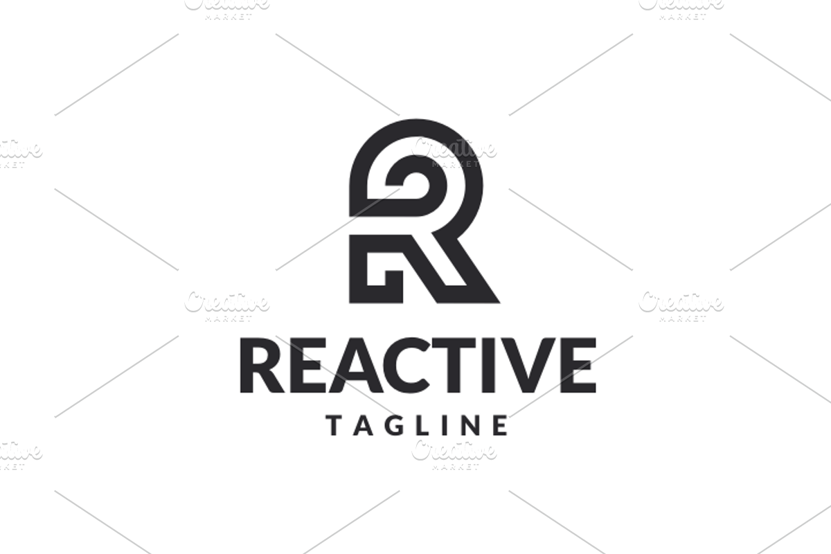 Reactive - Letter R logo, a Branding & Logo Template by yopie