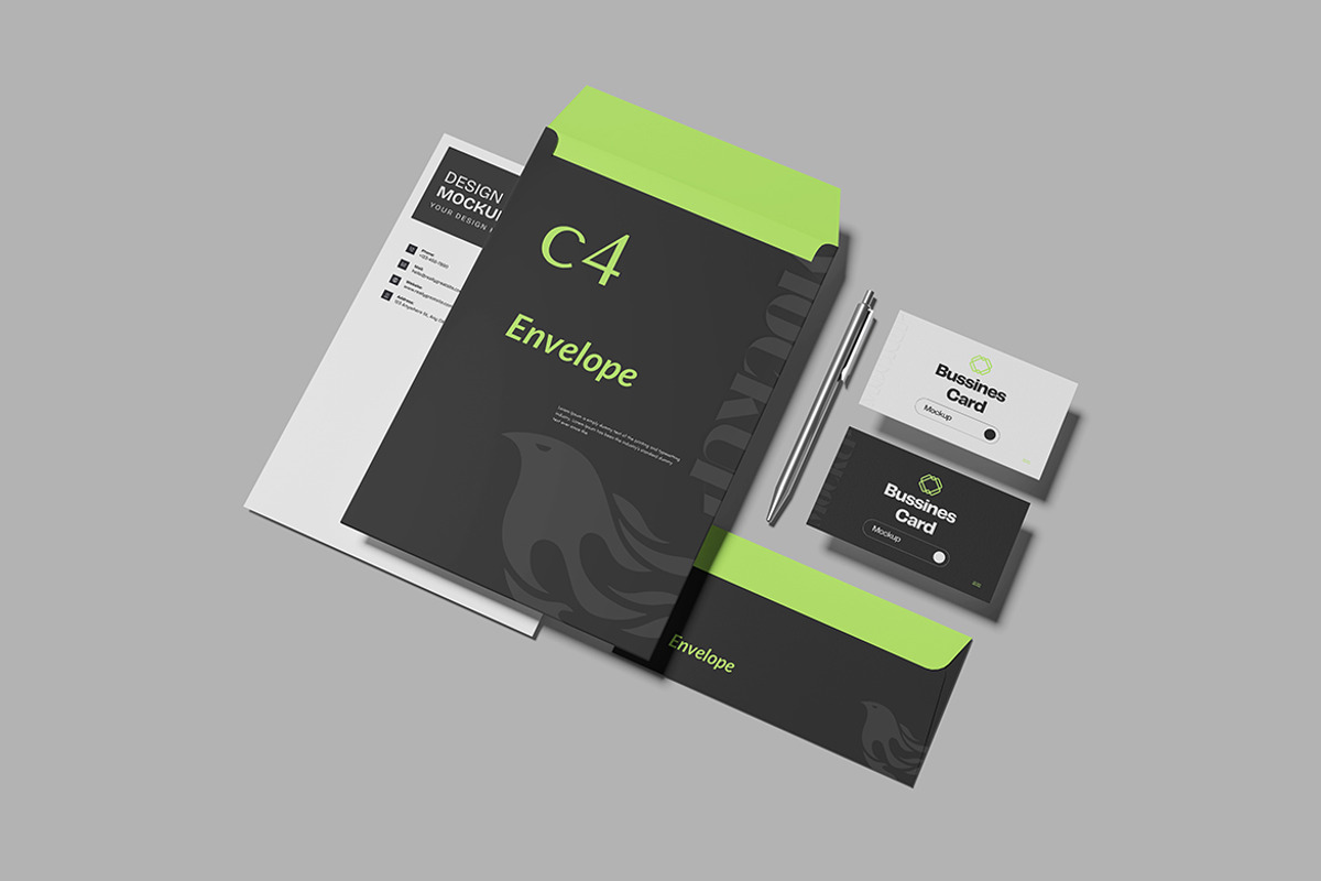 Brand Stationery Mockup, an Advertising Mockup by Pikachudesign (Photo 3 of 5)