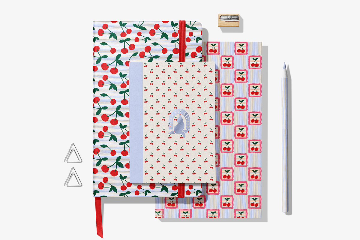 Cherries and Stripes Pattern Bundle, a Pattern Graphic by Pesky Cat Studio (Photo 2 of 7)