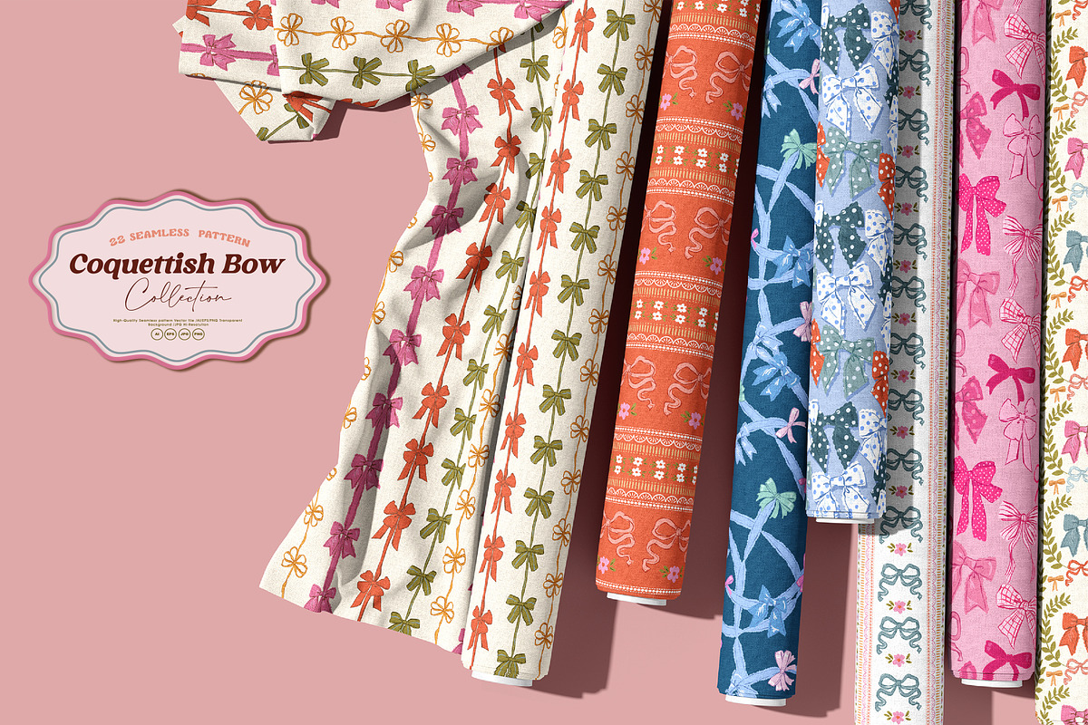 COQUETTISH BOWS, a Pattern Graphic by MSNTY STUDIOX (Photo 9 of 30)