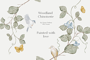 Woodland Chinoiserie Pattern scene, a Wallpaper Graphic by Grace Noboa Illustrations (Thumbnail 10 of 14)