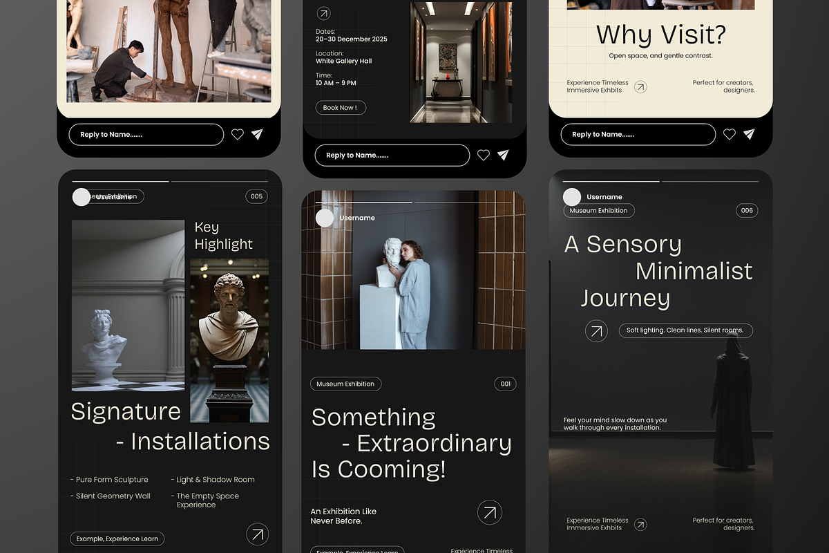 Minimalist Exhibition IG Story, a Social Media Template by Annora Studio (Photo 5 of 6)