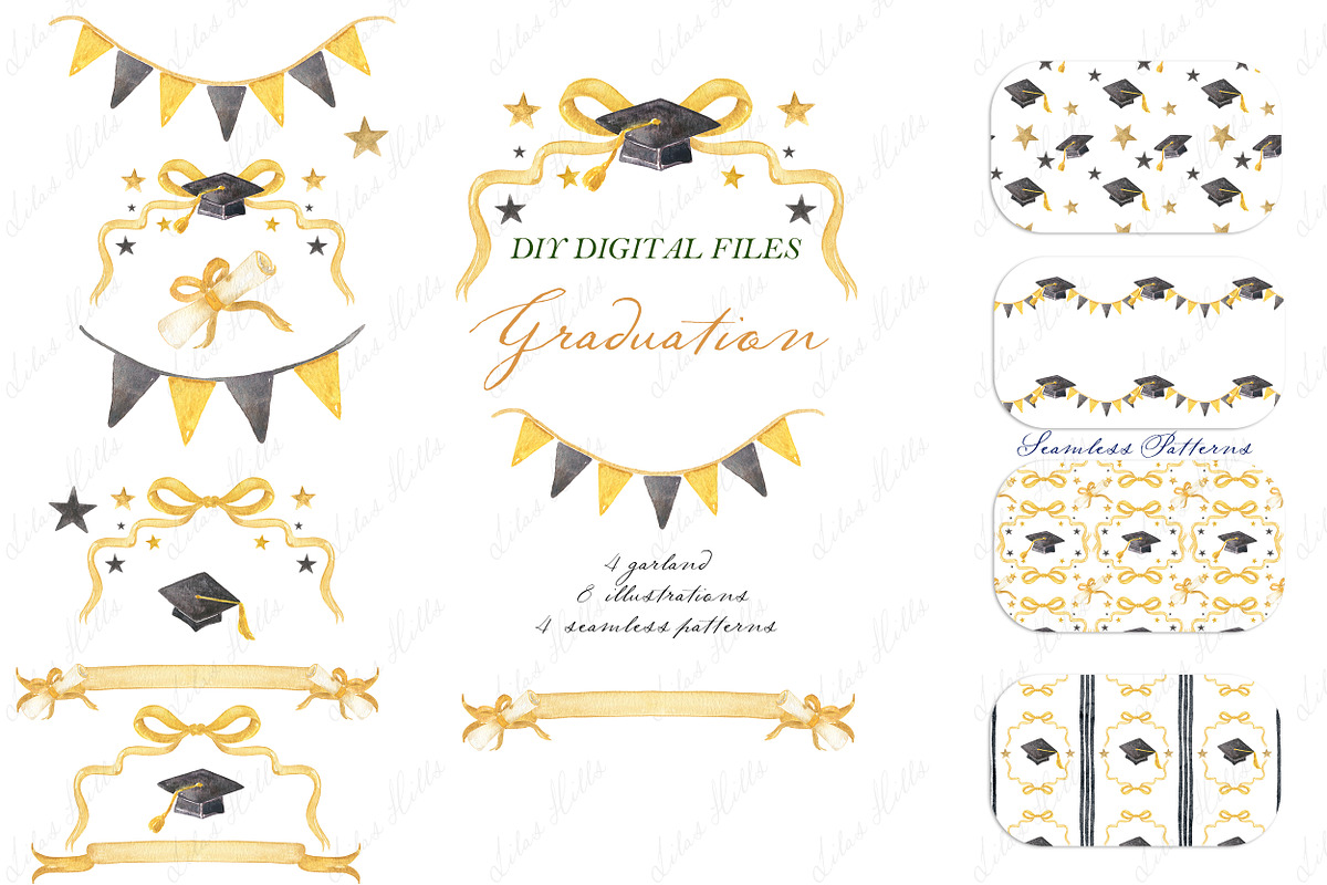 GraduationParty DIY watercolor, an Illustration by LABFcreations (Photo 2 of 4)