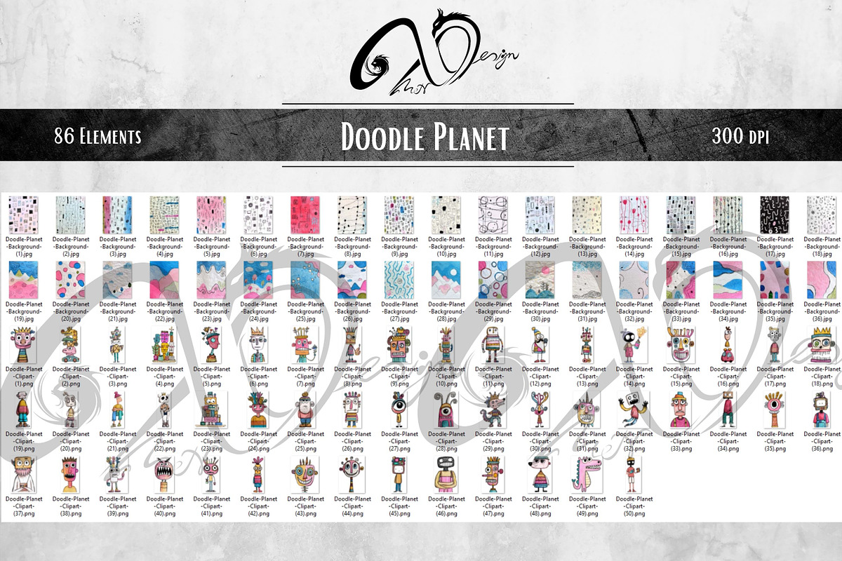 Doodle Planet: Funky creature Faces, an Animal Illustration by NiiiNArt (Photo 5 of 8)