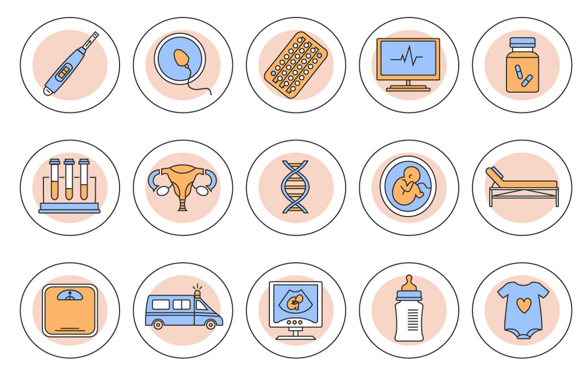 Pregnancy, gynecology and motherhood, a Graphic by narinadraban (Photo 2 of 3)