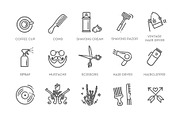 Barbershop vector icons set, an Outline Icon by Tettygreen (Thumbnail 2 of 2)