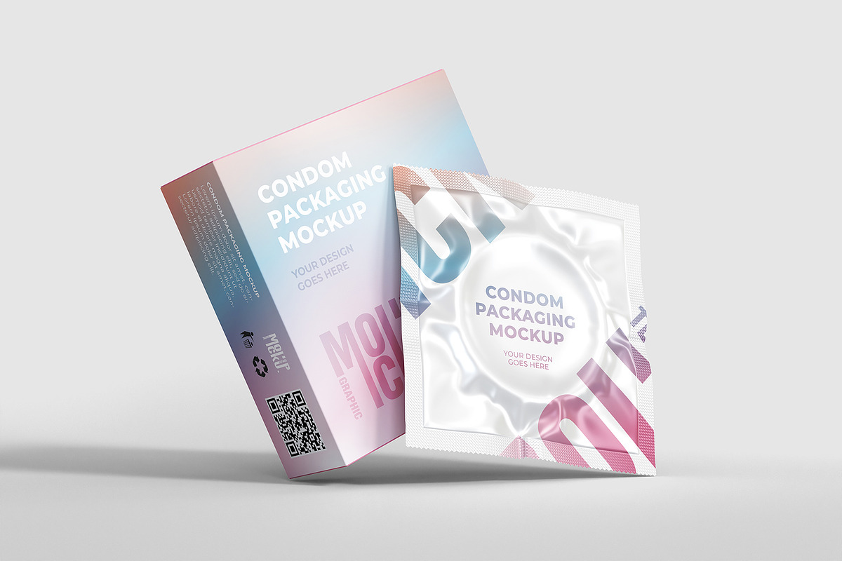Condom Packaging Mockup, a Packaging Mockup by Artnivora.Std (Photo 2 of 4)