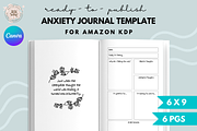 Anxiety Journal Template for KDP, a Magazine Template by Self Publishing Magic (Thumbnail 1 of 2)