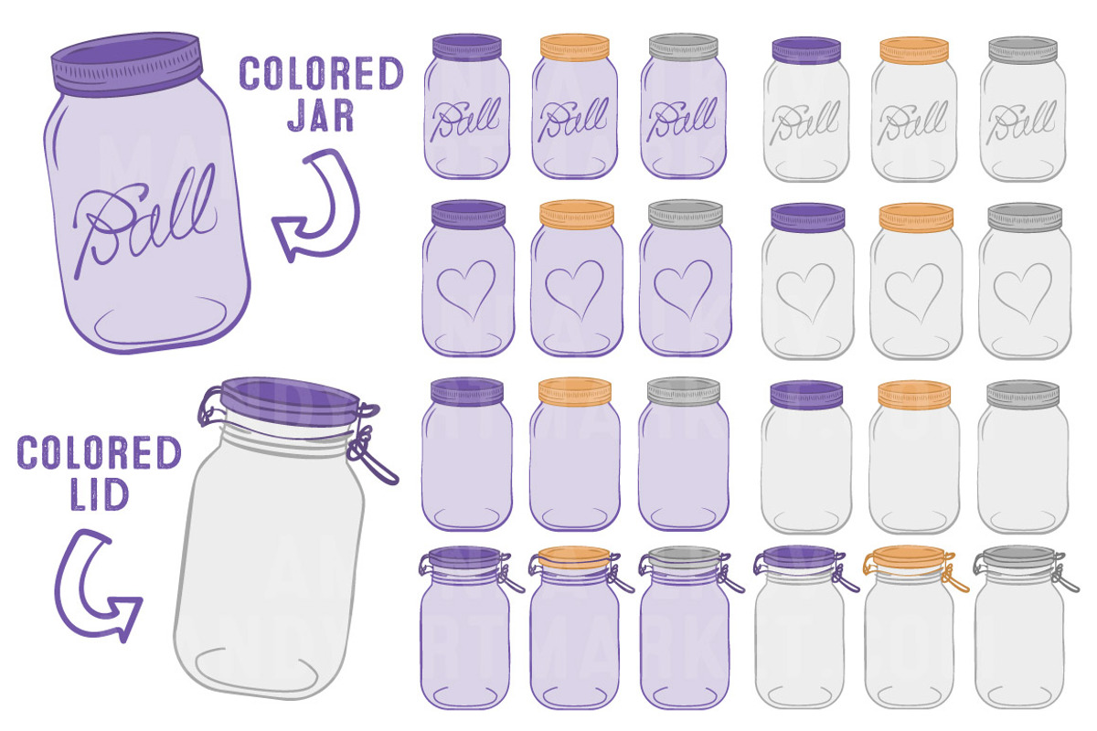Purple Jar Vectors & Clipart, an Illustration by Amanda Ilkov (Photo 2 of 4)