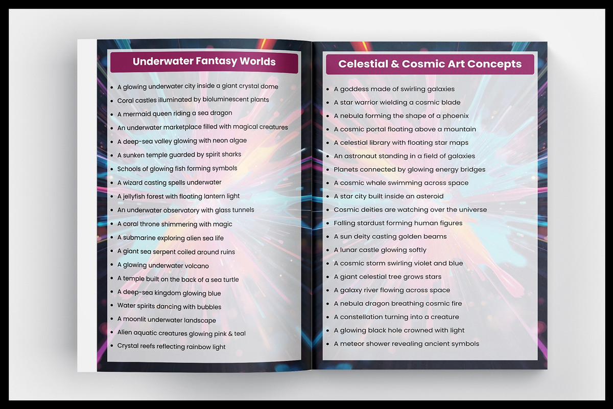 520+ Creative AI Prompts for Artists, a Stationery Template by Designmela01 (Photo 4 of 7)