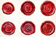Seal Wax Letter Red Stamp Bundle, an Illustration by DreamCafeArt (Thumbnail 4 of 7)