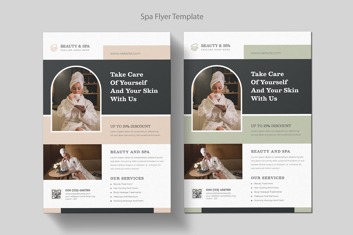 Spa & Beauty Care Flyer Template, a Flyer Template by Pixelpick (Photo 4 of 11)