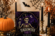 Skeleton Halloween Party Invitation, an Invitation Template by Arslan (Thumbnail 3 of 5)
