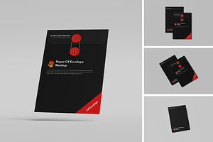 Paper C4 Envelope Mockup, a Print Template by Difa Design