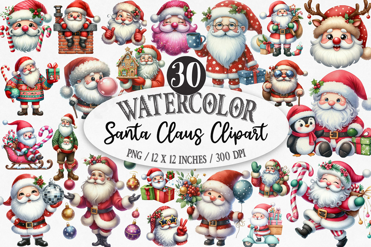 Santa Claus Clipart, an Illustration by Designking (Photo 1 of 5)