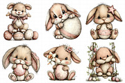 Baby Bunny Easter Clipart PNG, an Illustration by Daily.Designs (Thumbnail 3 of 8)