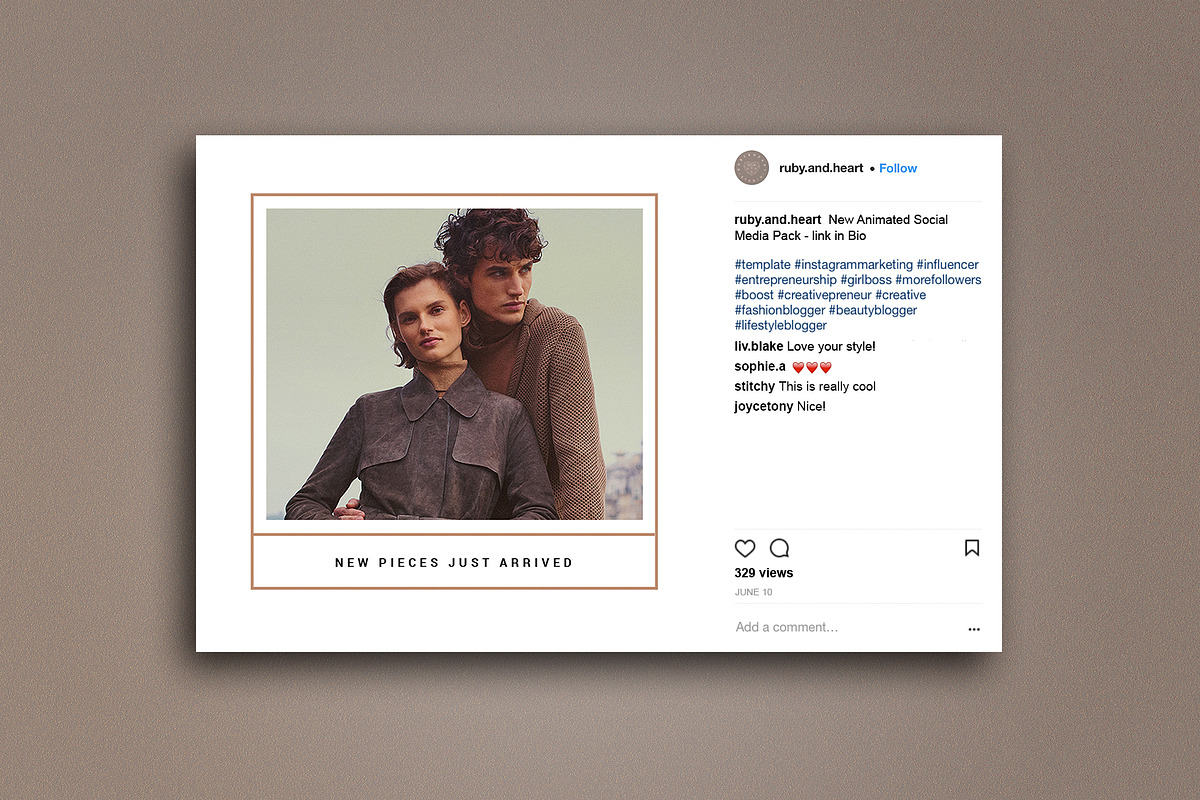 Animated Frames Instagram Pack, a Social Media Template by Ruby&Heart Studio (Photo 4 of 7)