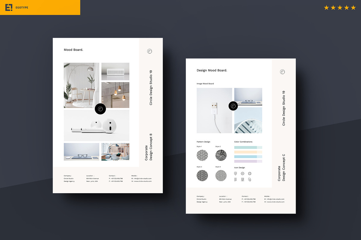 Concept Design Mood Board Templates, a Templates & Theme by Egotype (Photo 3 of 10)