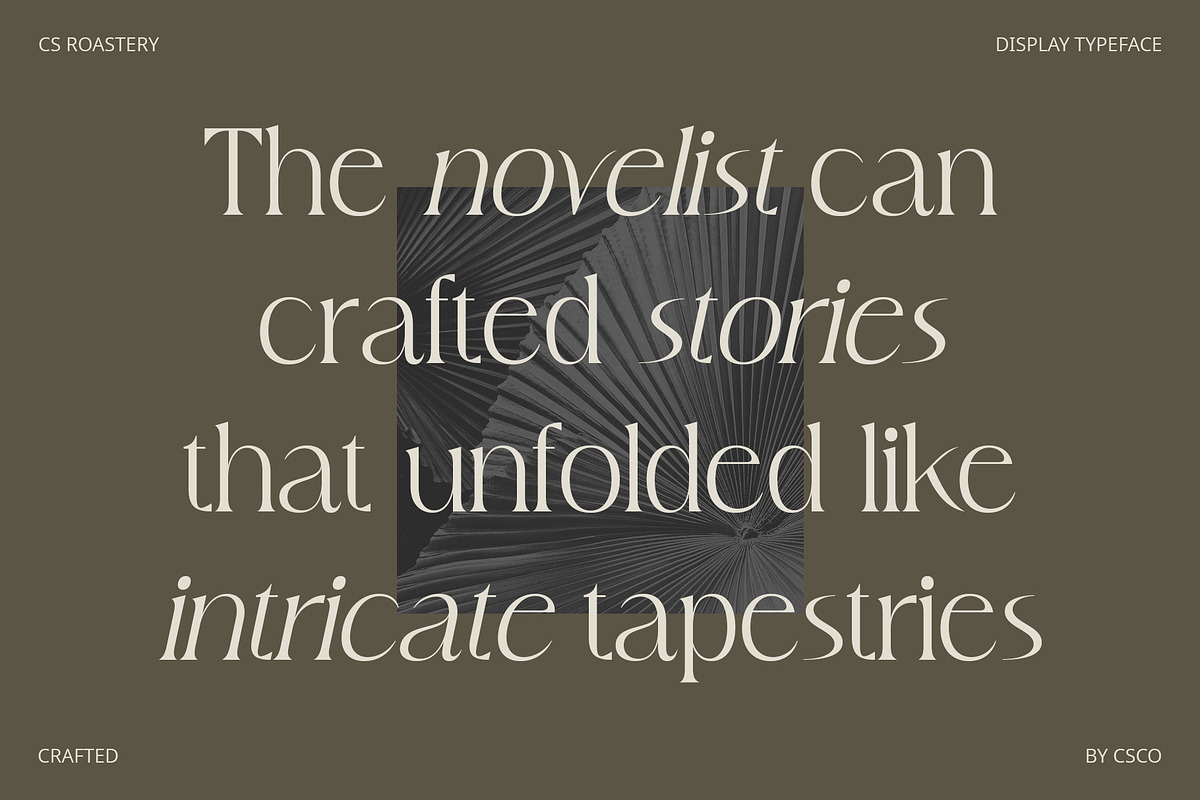 CS Roastery – Elegant Font, a Serif Font by Craft Supply Co. (Photo 4 of 8)