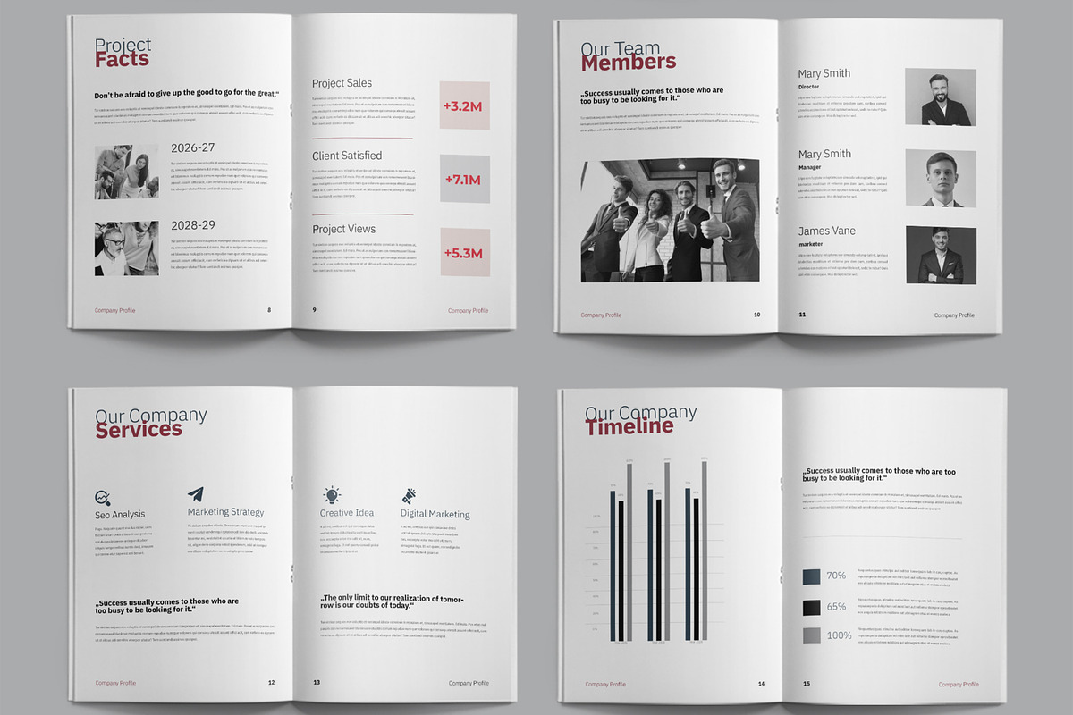 Company Profile Layout, a Brochure Template by ContestDesign (Photo 3 of 3)