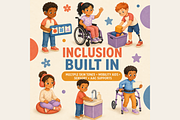Inclusive Classroom Routine Clipart, an Education Illustration by KamimiArt (Thumbnail 3 of 8)
