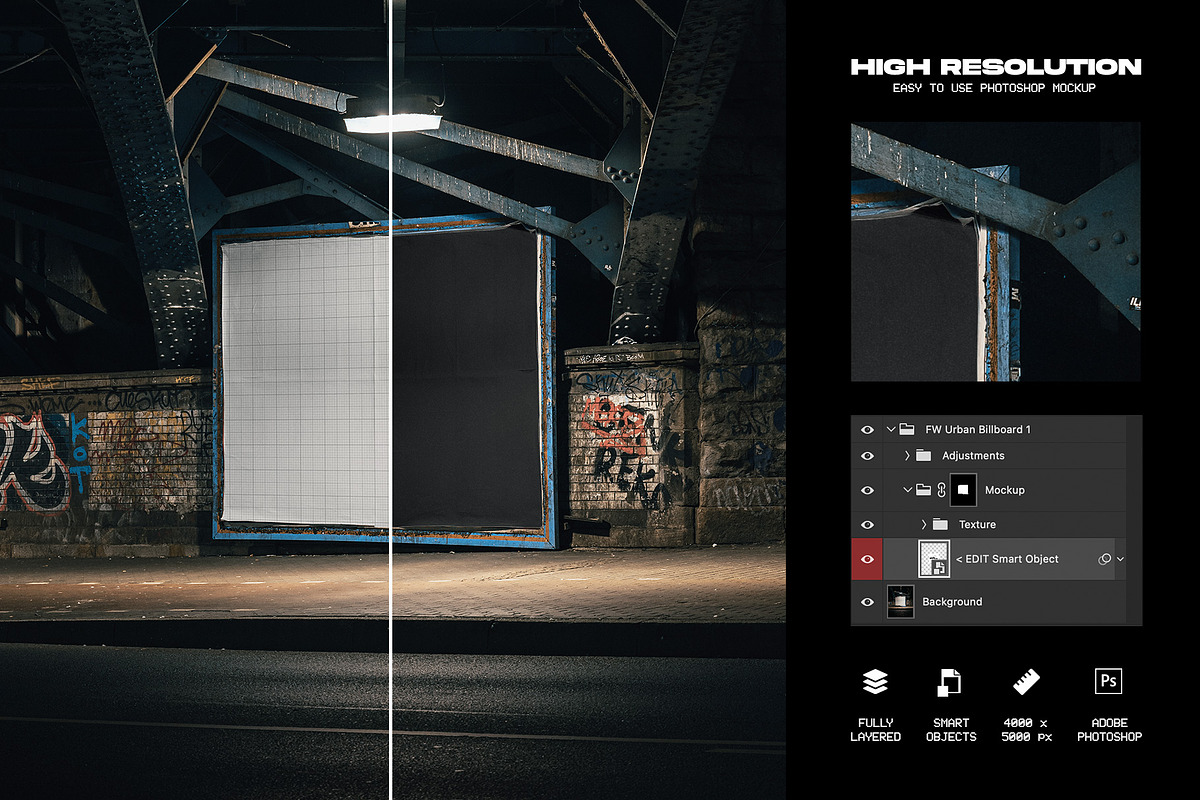 Urban Billboard Mockups, a Product Mockup by FLYERWRK (Photo 3 of 10)
