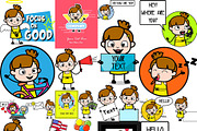 Little Girl ~ Cartoon Character Set, an Education Illustration by The Toon Company (Thumbnail 7 of 7)