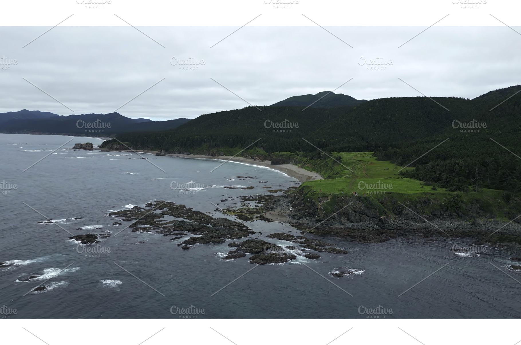 Top view of stone reefs off coast, a Nature Photo by Media Whale Stock