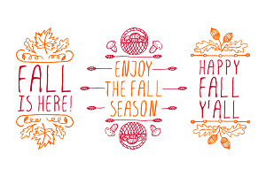 Fall season - handdrawn collection