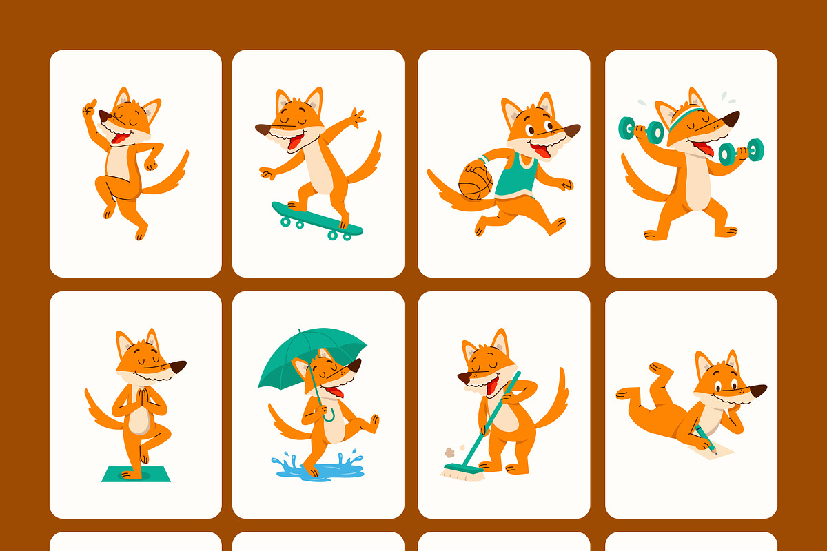 80 Fox Vector Bundle, an Animal Illustration by Brickclay (Photo 9 of 11)