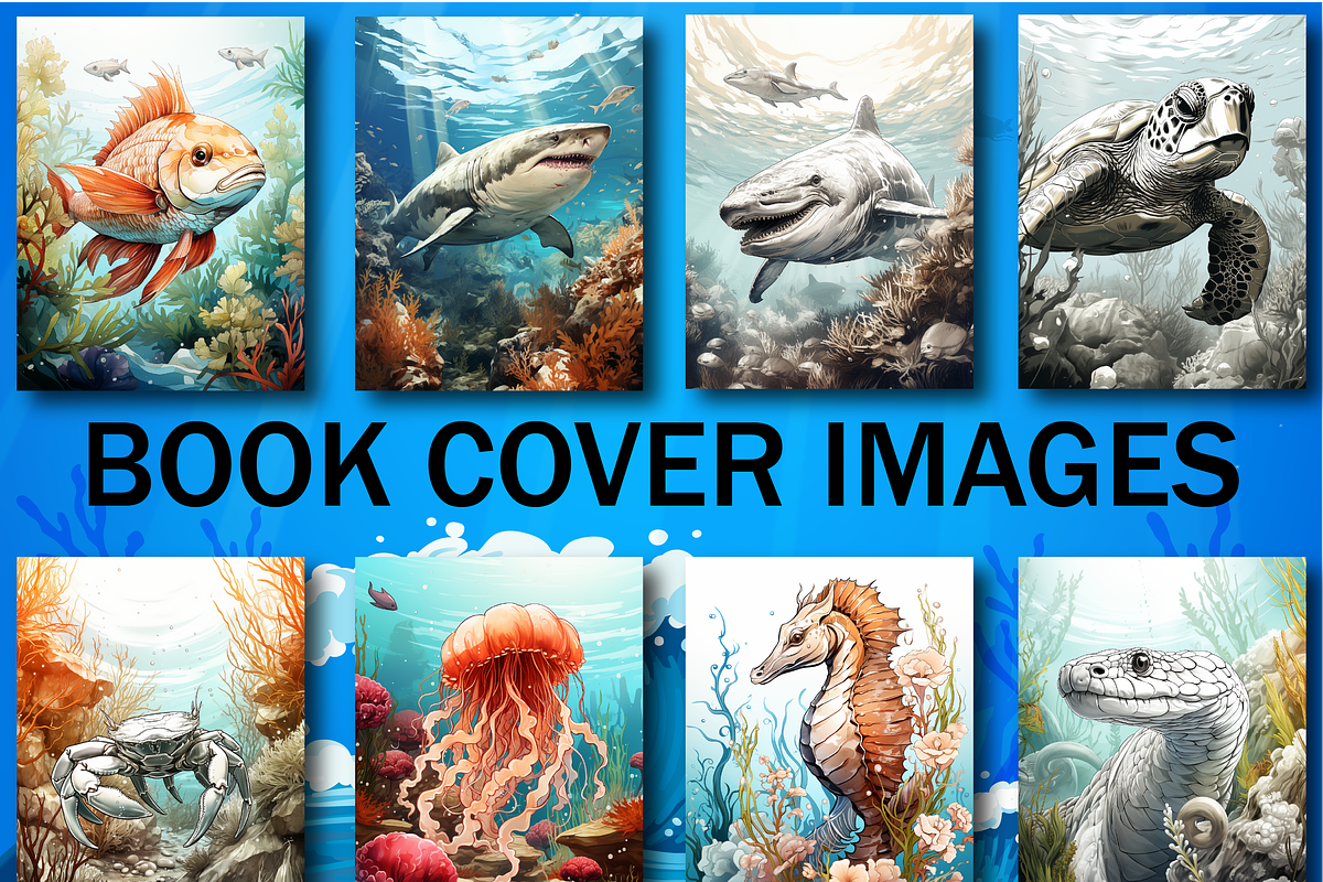 Sea  Animals Coloring Book for Kids, an Animal Illustration by Design Home (Photo 2 of 7)