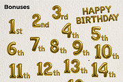 Gold Foil Number Balloon Pack, an Object Graphic by Bold Leap Creative (Thumbnail 4 of 6)