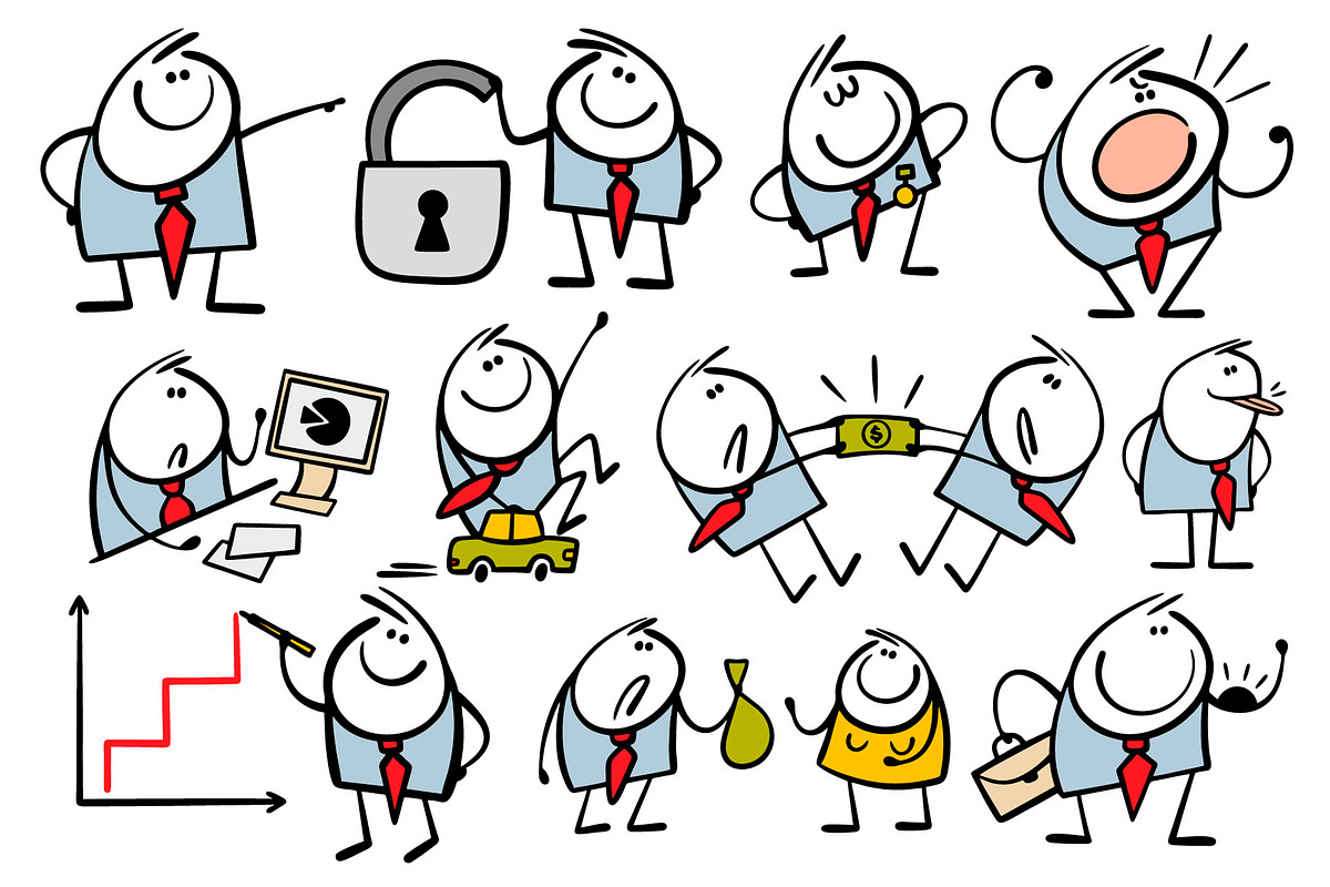 Cartoon business set 1., an Illustration by eka panova (Photo 4 of 6)