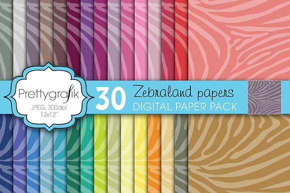 zebra animal print digital paper preview 2