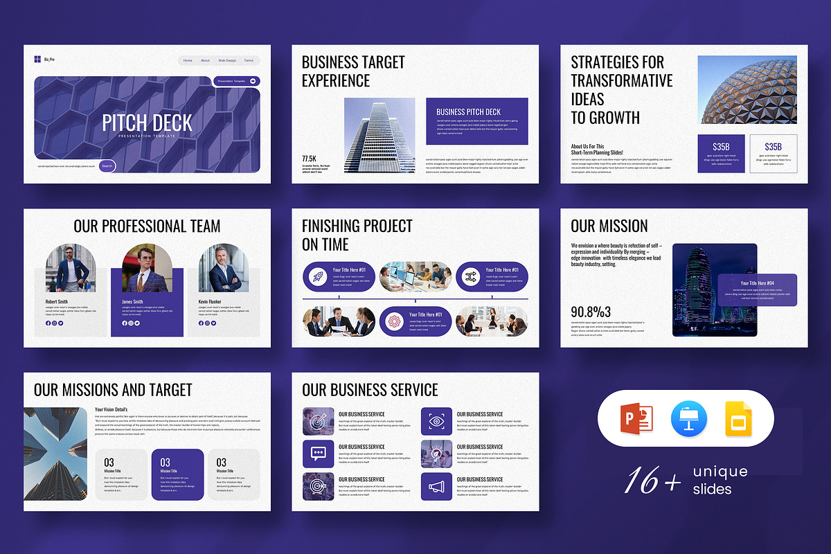 Pitch Deck Presentation Template, a Presentation Template by Pradaxa (Photo 1 of 5)