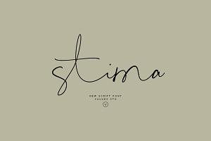 Stima Font, a Script Font by vuuuds