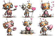 Robot Digital Valentine's Day, an Illustration by Pixels.Craft (Thumbnail 5 of 5)