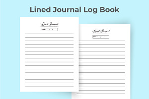 Lined Journal Notebook KDP Interior.