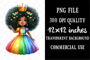 Cute Juneteenth Afro Girl Clipart, an Illustration by Designking (Thumbnail 4 of 4)