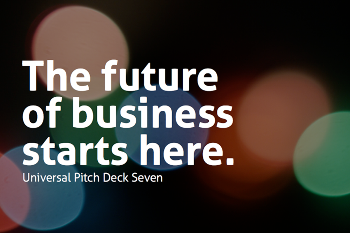Universal Pitch Deck Seven PowrPoint, a Presentation Template by PitchStock (Photo 1 of 5)