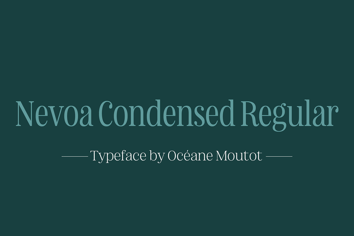 Nevoa Condensed Regular, a Serif Font by OceaneM (Photo 1 of 7)