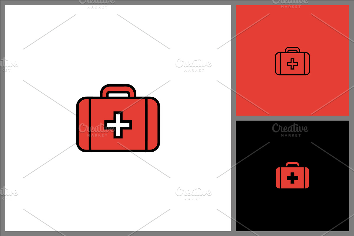 First Aid Kit Icon. Medical, Healthc, a Solid Icon by quadrazo