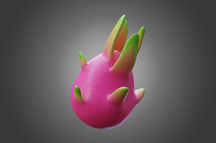 3D Stylized Dragon Fruit
