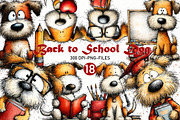 Cute Back to School Dog Clipart, a Seasonal Illustration by Designworld (Thumbnail 1 of 8)