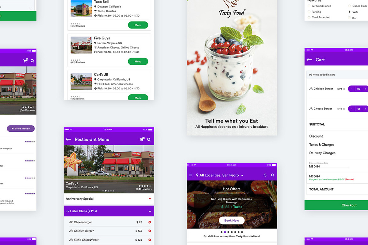Food Order Mobile App UI, a Templates & Theme by 3djagan (Photo 6 of 7)