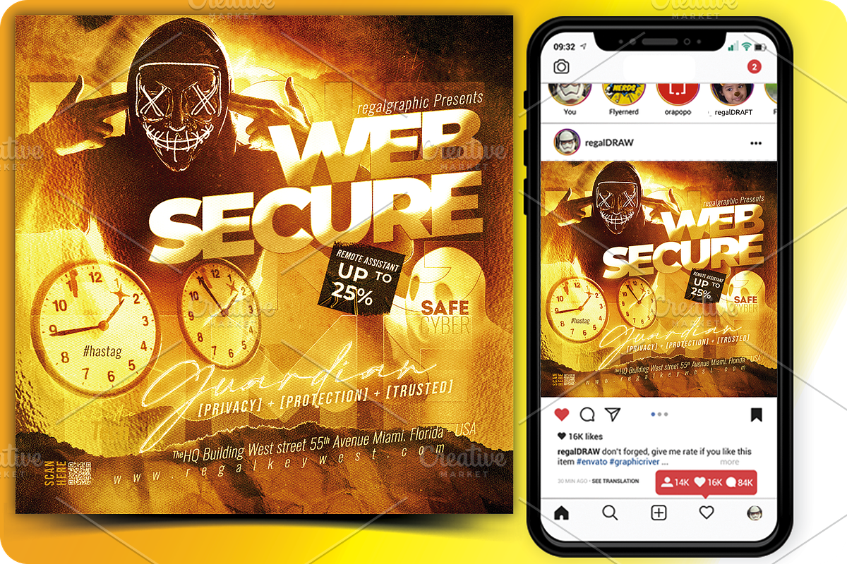 Web Security Commerce Flyer Template, a Flyer Template by regalDRAW (Photo 2 of 3)