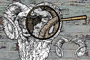Hand drawn Ram, an Animal Illustration by ArtOwl (Thumbnail 2 of 5)