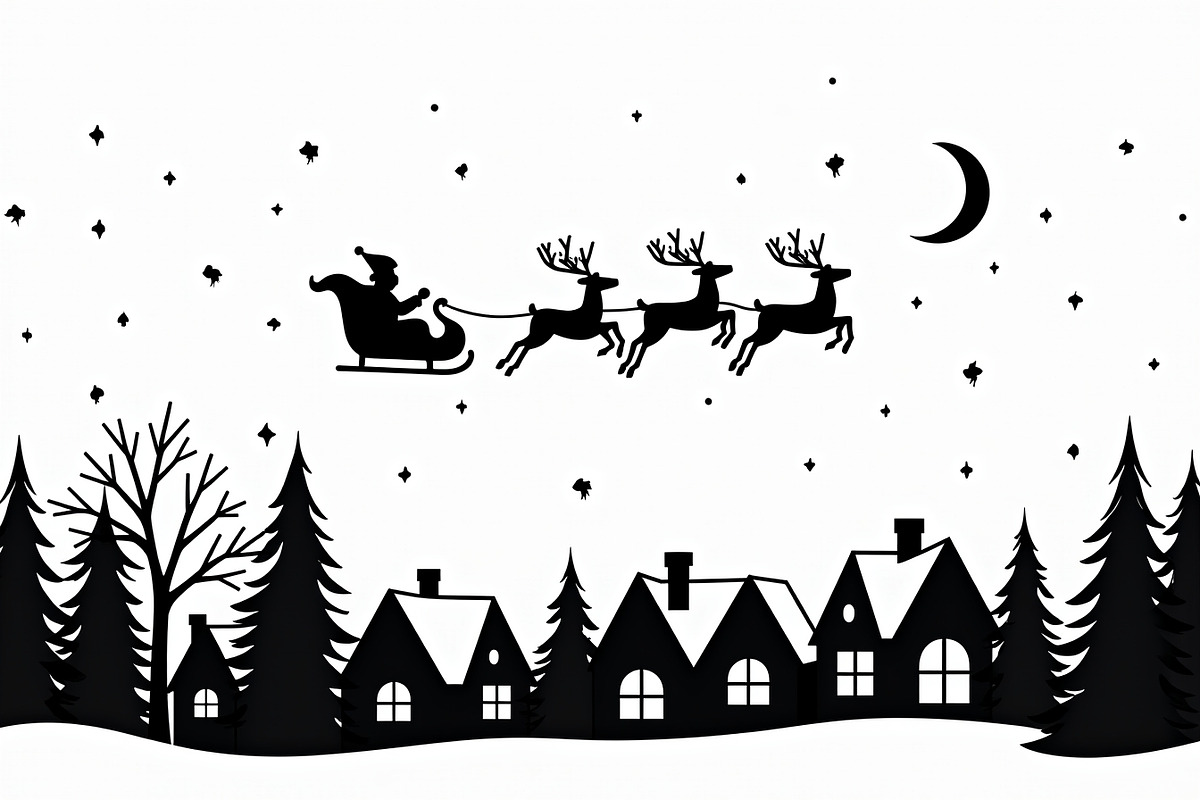 Christmas Night Silhouette Set, an Illustration by BIPLOB EXPERT (Photo 15 of 21)